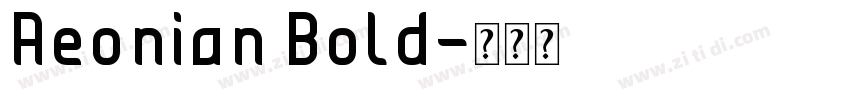 Aeonian Bold字体转换